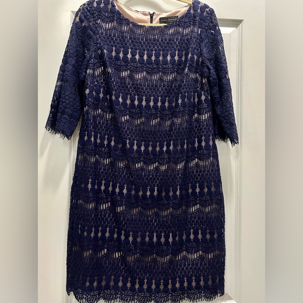 Jessica Howard Royal Blue Dress Like New Size 12 Petite
